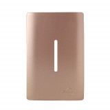 Placa 4x2 1 Interruptor Verical 4X2 - Novara Ouro Rose